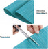 SHACOS Round Table Shape Placemats Set of 4 Wedge Placemats Heat Resistant Woven Vinyl PVC Table Mats Indoor Outdoor Wipe Clean (4, Teal Blue)...