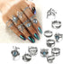 FIBO STEEL 101 Pcs Vintage Knuckle Rings for Women Stackable Midi Finger Ring Set...