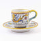 Fima ThatsArte.com - Italian Ceramic Espresso Cup & Saucer Raffaellesco, Deruta - Hand Painted, Handmade Coffee Cup Made in Italy, Deruta Pottery...
