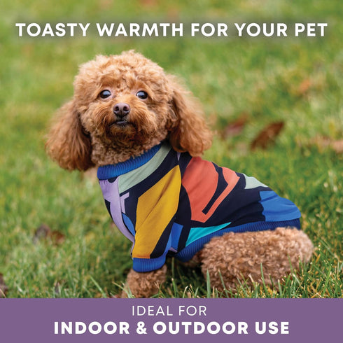 Rocky Thermal Jacket Clothes Fleece Lined Sweater for Dogs, Puppies, Warm Coat Bodysuit Onesie One Piece Vest Pet Jammies with Leg Warmers for Sma...
