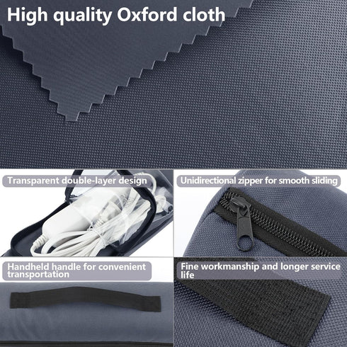 Heated Pad Storage Bag for Size 12" x 24" for Shoulder and Back Pain and Period Cramps Electric Heat Pad Portable with ziploc Oxford Cloth Bags He...