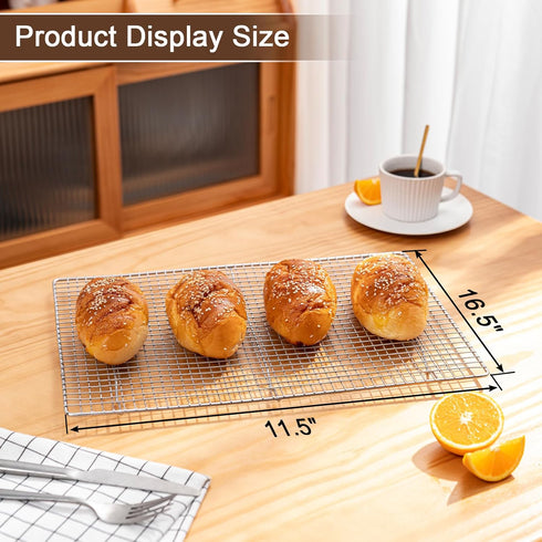 Cooling Rack, 11.5"x16.5" Cookie Cooling Rack for Cooking and Baking, Oven and Dishwasher Safe, Kitchen Wire Baking Rack for Roasting, Grilling, S...