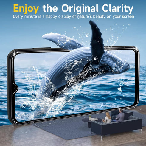 LYWHL for 3 Pack Samsung Galaxy A15 5G Screen Protector + 3 Pack Camera Lens Protector with Installation Frame, Case Friendly Tempered Glass Film,...