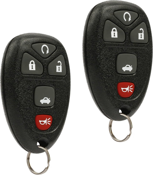 Car Key Fob Keyless Entry Remote fits Chevy Impala Monte Carlo/Cadillac DTS/Buick Lucerne (OUC60270, OUC60221), Set of 2...