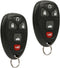 Car Key Fob Keyless Entry Remote fits Chevy Impala Monte Carlo/Cadillac DTS/Buick Lucerne (OUC60270, OUC60221), Set of 2...