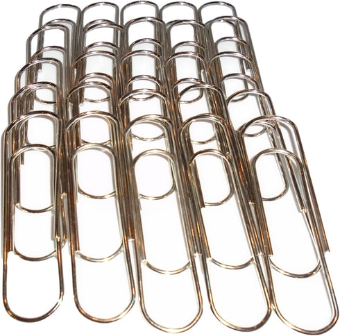 4" Inch Mega Large Jumbo Giant Big Paper Clips Massive Mega 25 Pack 100mm, Silver...