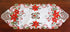 Holiday Christmas Table Runner 13"x34", Cutwork Embroidered Floral Christmas Flower Dresser Sacrf Table Topper for Home Dining Xmas Table Top Deco...