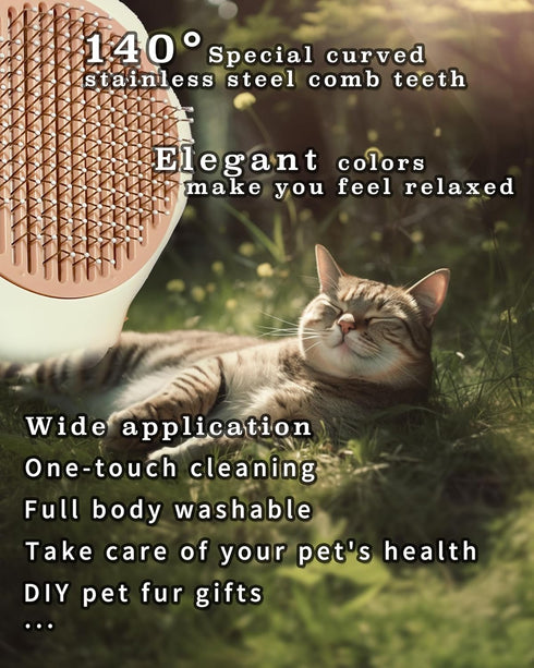 Pet hair brush, Cat grooming brush Dog hair brush pet grooming self cleaning slicker brush for dogs cats puppy rabbit, Cat brush grooming gently r...