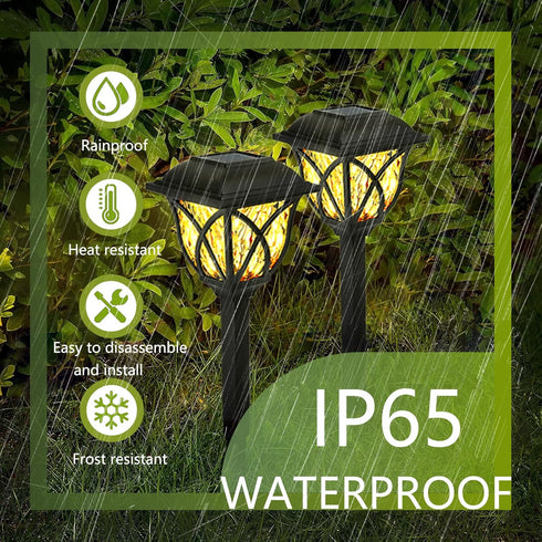 KAQ 2 Pack LED Solar Lights Outdoor Waterproof, Solar Garden Lights Auto On/Off, Outside Lights for Yard, Patio Decor, Landscape Lighting, Pathway...