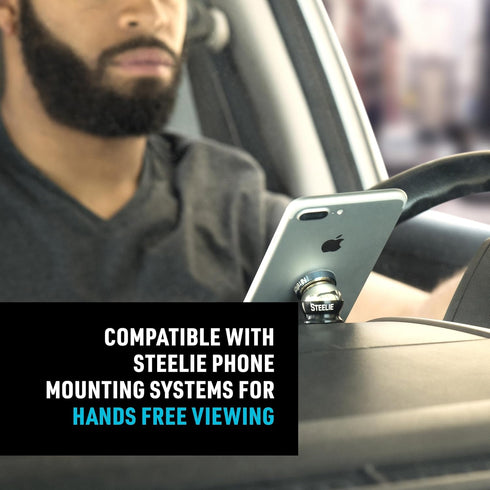 Nite Ize Steelie Magnetic Phone Socket Plus - Dashboard Phone Mount Socket with Strong Magnet - Phone Holder Accessory Compatible with Steelie Pho...