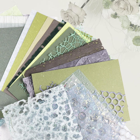 30Pcs Scrapbook Paper Textured Paper, A5 Mesh Fabric Pattern Paper, Handmade Snow Dot Mesh Fabric Scrapbook Paper, Mix Special Papers for Scrapboo...