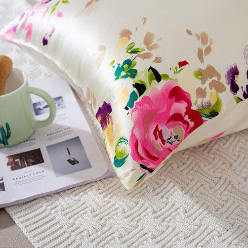 SLPBABY Silk Pillowcase for Hair and Skin with Hidden Zipper Print (Queen, Pattern5)...