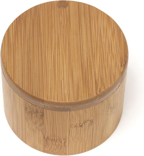 Lipper International Bamboo Wood Salt or Spice Box with Swivel Cover, 3-1/2" x 2-3/4"...
