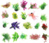 20pcs Fish Tank Landscaping Water Plants Succulants Terrarium Plants Artificial Succulent Aquarium Plants Decors Fish Tank Plants Artificial Plast...
