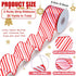 2 Rolls 20 Yards Christmas Peppermint Stripe Ribbon Red and White Wired Ribbons Ribbon Christmas Candy Cane Wired Ribbon Craft Ribbon Wrapping Rib...