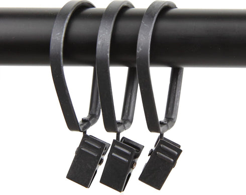 Rod Desyne Curtain Pivot Rings for 1-Inch Rod, Black, Set of 10...