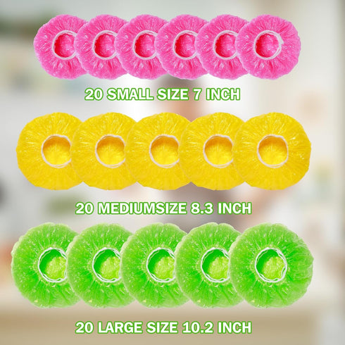 Bowl Covers Reusable Elastic Plastic Wrap for Food Storage Fresh Keeping Stretch Bags Bowl Covers for Bread Proofing Alternative to Foil for Famil...