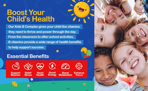 Autistic UpBeat: Kid's Vitamin B Complex | Kid-Friendly Drops | Unlfavored | B1, B2, B3, B6, B7, B9 & Methyl B12 | Brain Function, Focus, Metaboli...