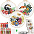 Dremisland 3 Sets Embroidery kit for Beginners Adults Embroidery Starter Kit with Hummingbird Flower Pattern Stamped Cross Stitch Kits DIY Embroid...