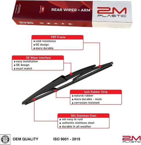 Rear Wiper Arm Blade For Volvo V70 2001-2003 XC70 2003-2003 9483166 OE Quality 2M PLASTIC...