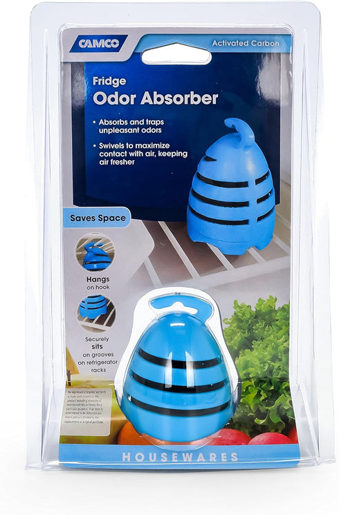 Camco Adjustable Fridge Deodorizer - For Your Fridge and Freezer - Absorbs and Traps Unpleasant Odors for up to 6 Months (44180) , Blue......