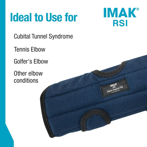 Brownmed - IMAK RSI Elbow PM - Elbow Brace & Immobilizer for Nighttime - Removable Splint for Cubital Tunnel Syndrome & Ulnar Nerve Support - Stab...