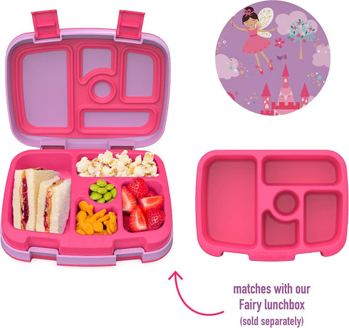 Bentgo® Kids Prints Tray with Transparent Cover - Reusable, BPA-Free, 5-Compartment Meal Prep Container with Built-In Portion Control for Healthy ...