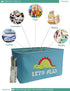 FANKANG Rectangular Laundry Basket Nursery Storage Fabric Storage Bin Storage Hamper,Gift Baskets (Single Dinosaur)...