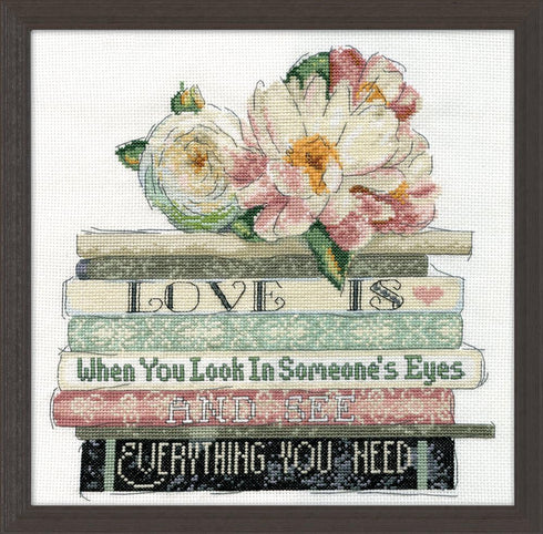 Design Works Crafts, 10" x 10" Cross Stitch Kit, Love is Counted...
