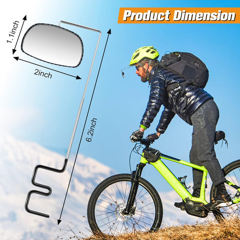 Saillong Bike Eyeglass Mirror 360 Degree Adjustable Lightweight Bicycle Cycling Rear View Helmet Mirror for Cycling Ideal Cycling Accessories (2 P...