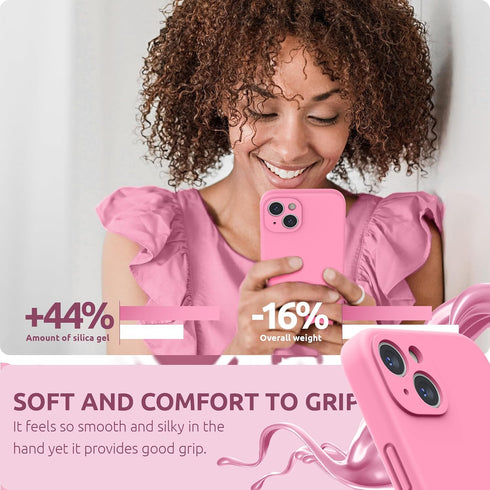 SURPHY Compatible with iPhone 13 Case with Screen Protector, (Camera Protection + Soft Microfiber Lining) Liquid Silicone Phone Case 6.1 inch 2021...