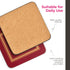 Pimpernel Classic Burgundy Drink Coasters Set of 6 - Heat & Stain Resistant Square Coasters with Non-Slip Cork Backing for Hot and Cold Beverages ...