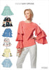Vogue Patterns Misses' Princess Seam Tops with Flared Sleeve Variations Sewing Pattern, 14-16-18-20-22, Green...