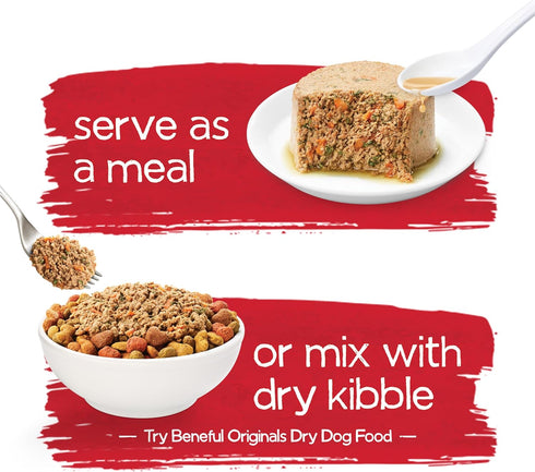 Purina Beneful Infused Wet Dog Food Pate, with Real Beef, Carrots and Spinach, with Bone Broth for Dogs - (Pack of 12) 3 oz. Cans...
