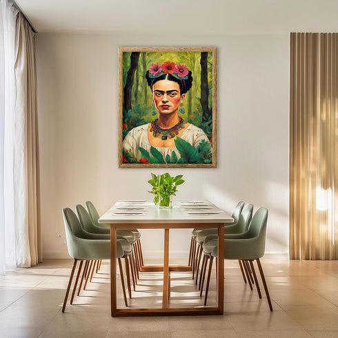 Posterizer 1 pcs- Frida Kahlo inspied art-stroll in the nature-Famous Figures Art Collection-Floral Botanical Art- Living Room Bedroom Decor- unfr...
