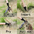 Stand Up Weed Puller Tool, 4 Claw Steel Head Manual Stand Up Weed Puller Tool, Save Effort and Efficiency Weed Removal Head for Outdoor Garden Law...