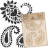 NAKLEO DIY Reusable Plastic Stencil - 21x30cm / 8.3” x 11.7” - Paisley Turkish Oriental Floral - Art Craft Wall Painting Pattern Template Scrapboo...