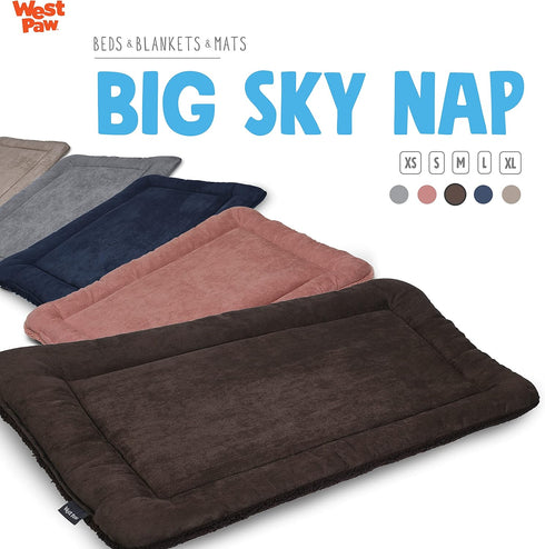 WEST PAW Big Sky Nap Flat Dog Mat with IntelliLoft Fiber and Fill Durable Lightweight Mat for Dogs and Cats, Made in USA, Chocolate, X-Small...