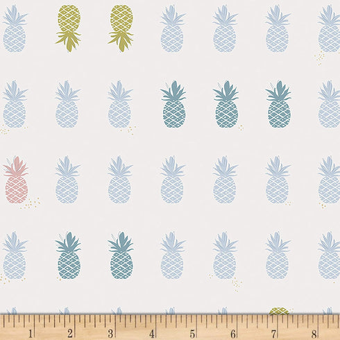 Art Gallery Fabrics Art Gallery Charleston Ananas Powder Fabric, White...