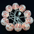 YULETIME Plum Blossom Lantern String Lights, 10 Count Nylon Lantern on 7.6' White Wire, UL Listed 8" Spacing End-to-end Connectable Plug-in String...