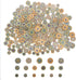 Wepetyo 400 Pcs Wooden Buttons, Mixed Random Blue Flower Painting Round 2 Holes Wood Wooden Buttons for Sewing Crafting(20mm,15mm,25mm)...