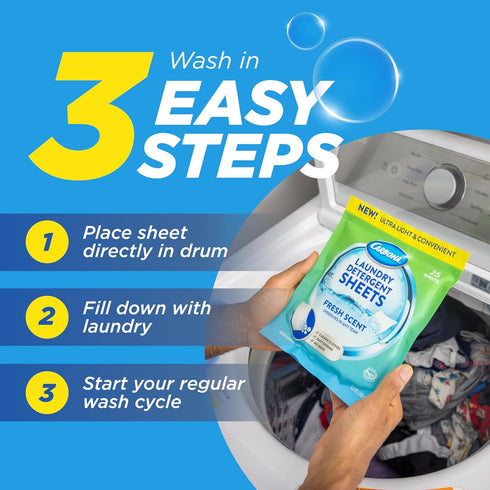 Carbona Laundry Detergent Sheets - Fresh Scent (1 Pack - 25 Sheets)...