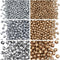 Set of Czech Faceted Glass Beads, Fire-Polished, Round 3mm, 4mm, 6mm. Two colors: Silver and gold. A total of 500 Pieces. Kit for Jewelry Making....