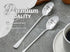 INNObeta Bee Gifts for Women, Engraved Ice Cream Spoons, 2 Pcs Stainless Steel Coffee Spoon, Queen Bee...
