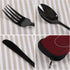 6 Pieces Travel Flatware with Case, Black Stainless Steel, Camping Fork Spoon Knife Set, R...