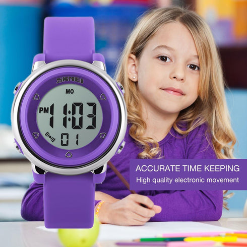 Gosasa Kids LED Digital Electrical Luminescent Silicone Outdoor Sport Waterproof Alarm Children Dress Wrist Watch with Stopwatch for Boys Girls...