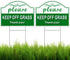 2 Pack Keep Off Grass Sign, Keep Dogs Off Sign for Lawn, 12.6"X9.4" Corrugated Plastic Double Sided with Metal Wire H-Stakes- Stay Off Grass Signs...