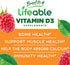 Lifeable Vitamin D for Kids 1000 IU - Great Tasting Natural Flavor Gummy Supplement - Gluten Free Vegetarian GMO Free Chewable - for Strong Health...