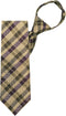 Jacob Alexander Men's Checkered Zipper Neck Tie...