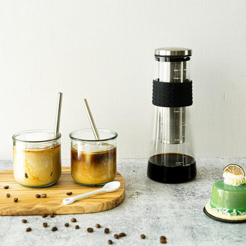Cafe Crush Club Cold Brew Coffee Maker | Fire Toughened Borosilicate Glass | 304 Stainless Steel Infuser | 1000ml / 34 oz | Cold Brew Iced Coffee ...